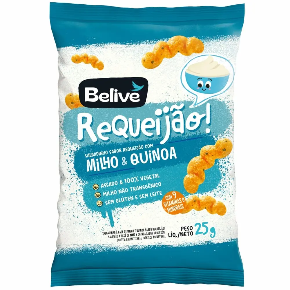 Salgadinho Belive Sem Gluten Requeijao 25g