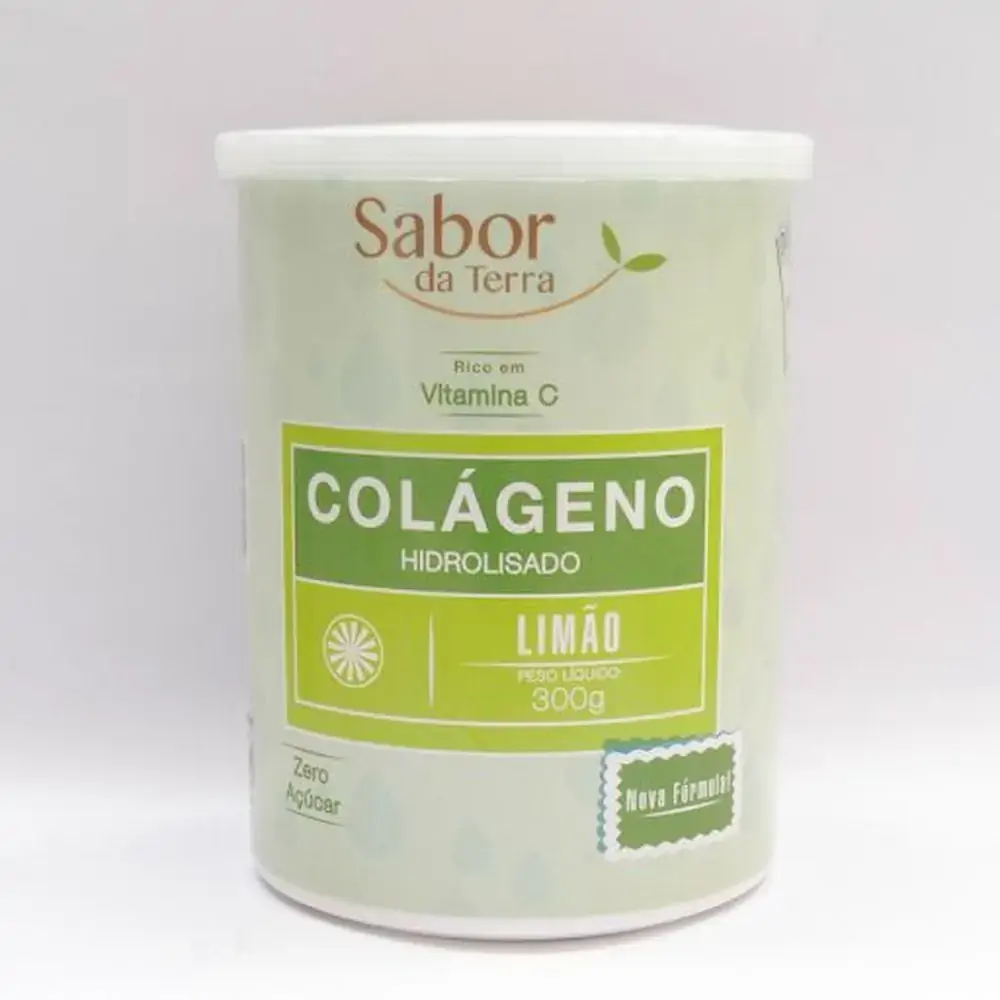 Colageno Hidrolisado Em Pó Limao 300g Sabor Da Terra