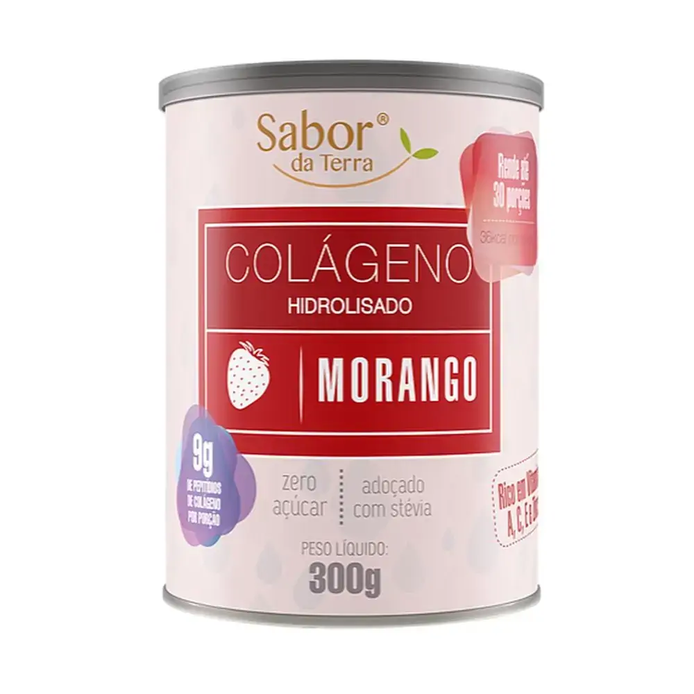Colageno Morango 300g Sabor Da Terra
