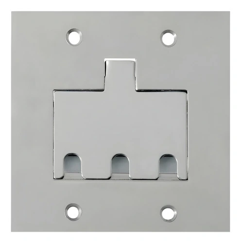 Placa 3 Postos Rj 4x4 Cromada - Stamplac