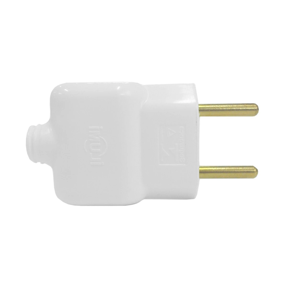 Plug Tomada Pino Prensa Cabo 2p Branco 20a 250v