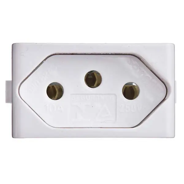 Modulo Tomada 2P+T 10A 250V Branco Decor Schneider