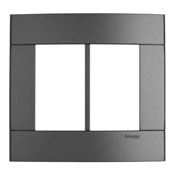 Placa 4X4 6 Módulos Prata Fume Decor Schneider