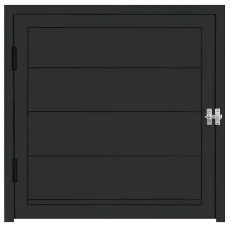 Porta De Aluminio Abrigo Lambril C/trinco Linha Premium Preto