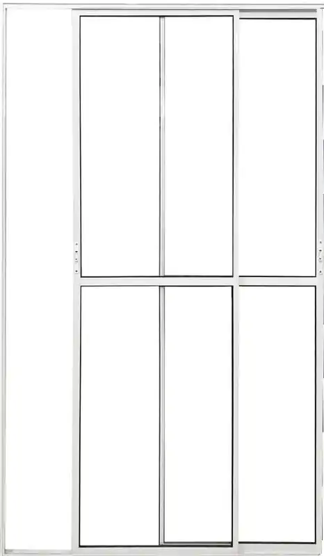 Porta Sacada 2 Folhas Móveis Com Trinco 2,10 X 1,20 Cor Branco Linha Econ