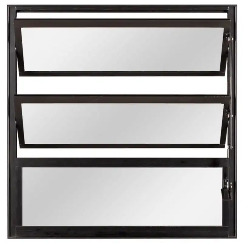 Janela De Aluminio Basculante 1°seção Linha Leve Preto