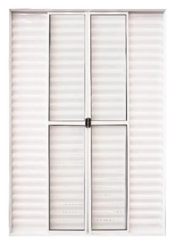 Porta Balcão 6 Folhas Com Trinco 2,10 X 1,80 Cor Branco Linha Econ