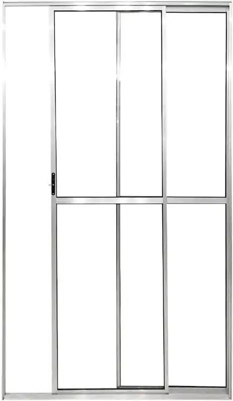 Porta Sacada 2 Folhas Com Trinco 2,10 X 1,50 Cor Brilhante Linha Econ