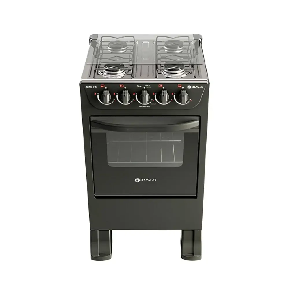 Fogao Braslar 4/b New Sirius Preto Biv