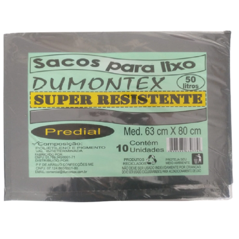 Saco Lixo Dumontex Reforc 50lt C 10