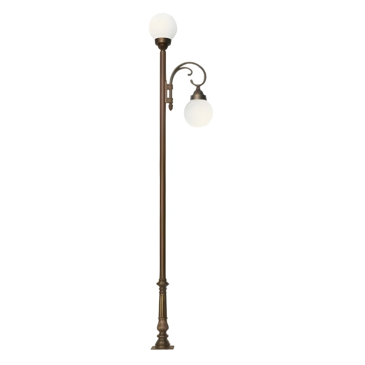 Poste Colonial Dublim Para Jardim Alumínio 02 Globos 3 40m