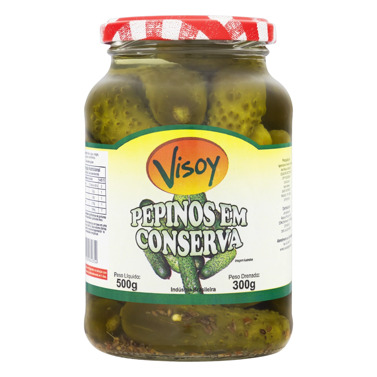 Pepino Em Conserva Visoy Vidro 300g