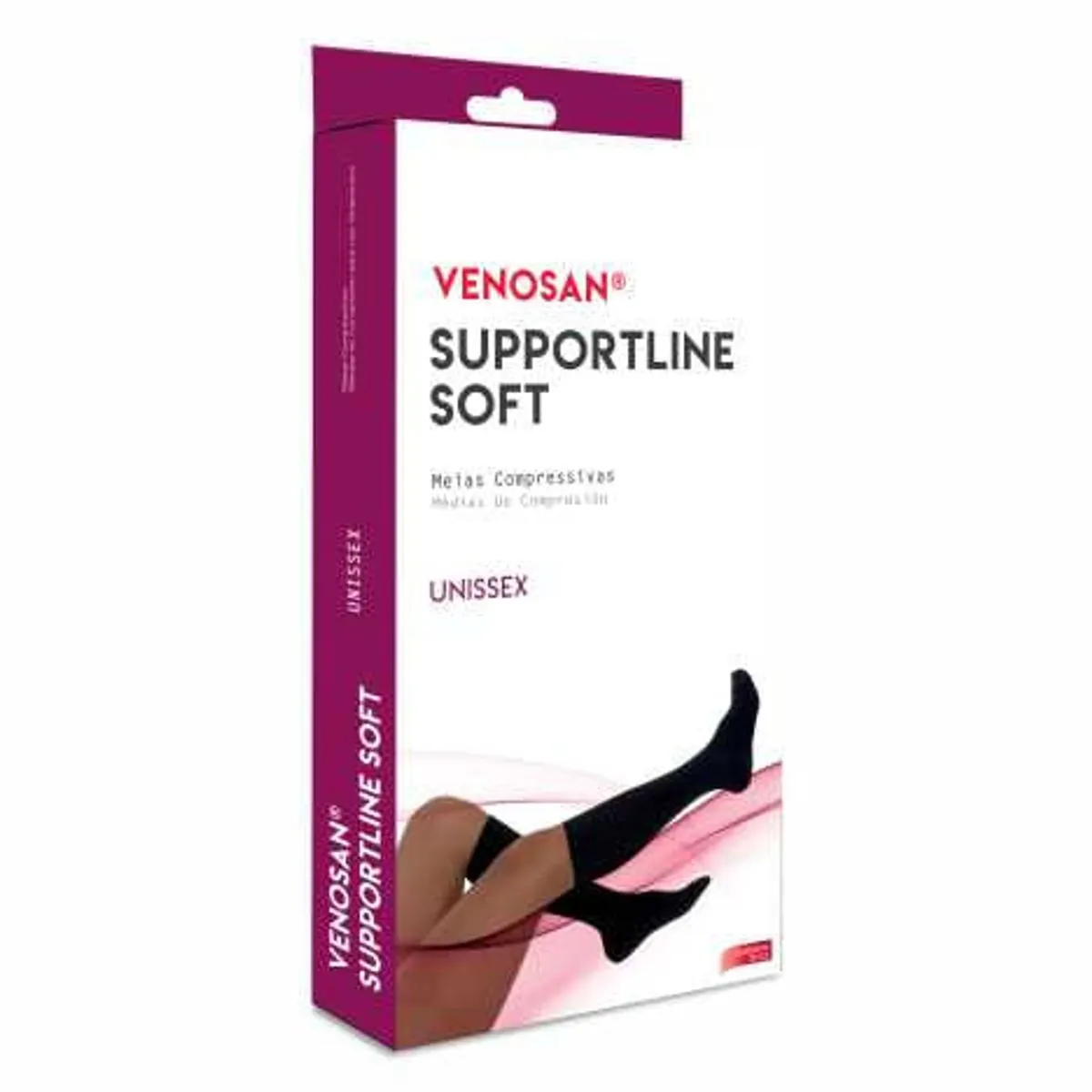 Meia 3/4 Supportline Soft - Venosan - Tam G - Marrom