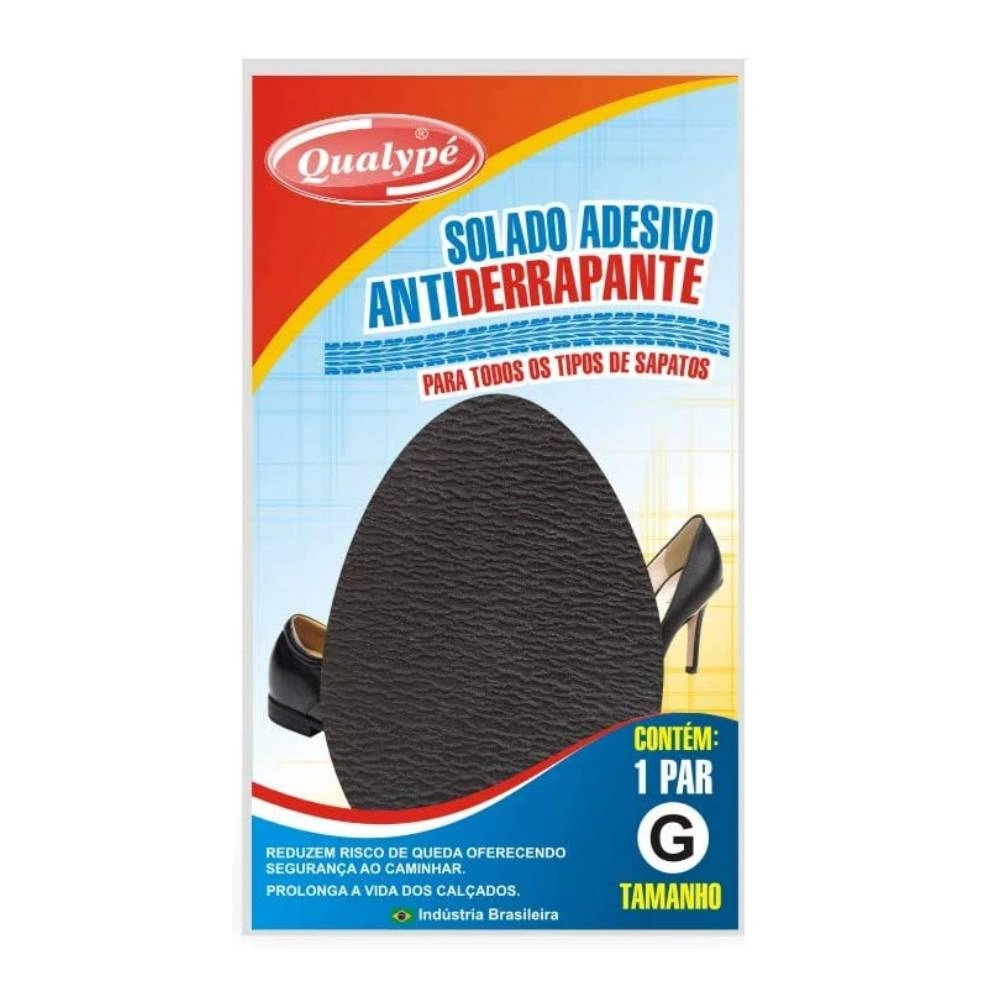 Palmilha Qualype Anti Derrapante Para Solados Masc / Fem G 1 Un