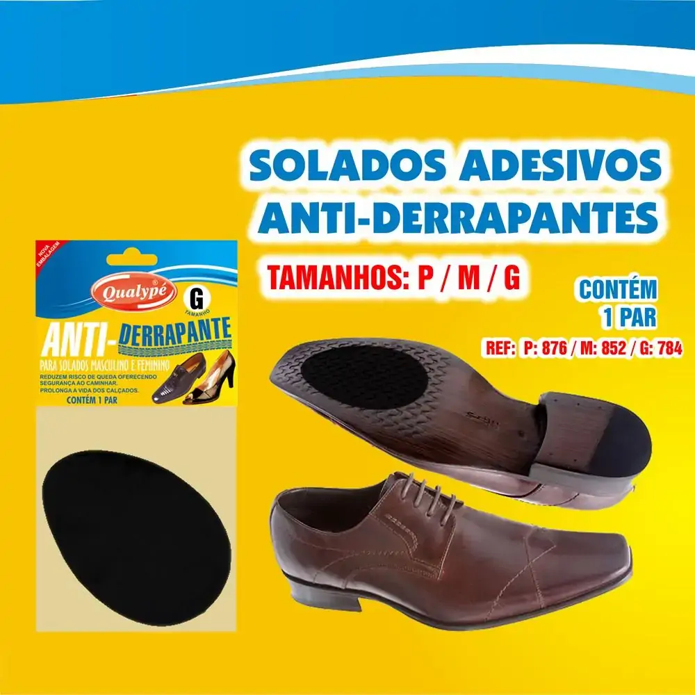 Palmilha Qualype Anti Derrapante Para Solados Masc. / Fem. 1 Un