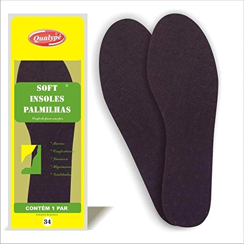 Palmilha Qualype Ref: 002 Soft Soles Extra Preta 34 2 Un