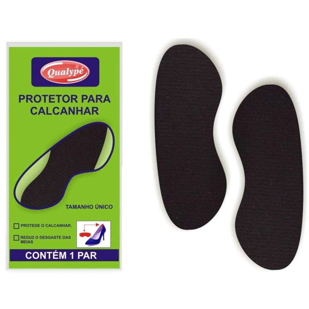 Calcanheira Qualype Protetor P/calcanhar Espuma Preto 1un