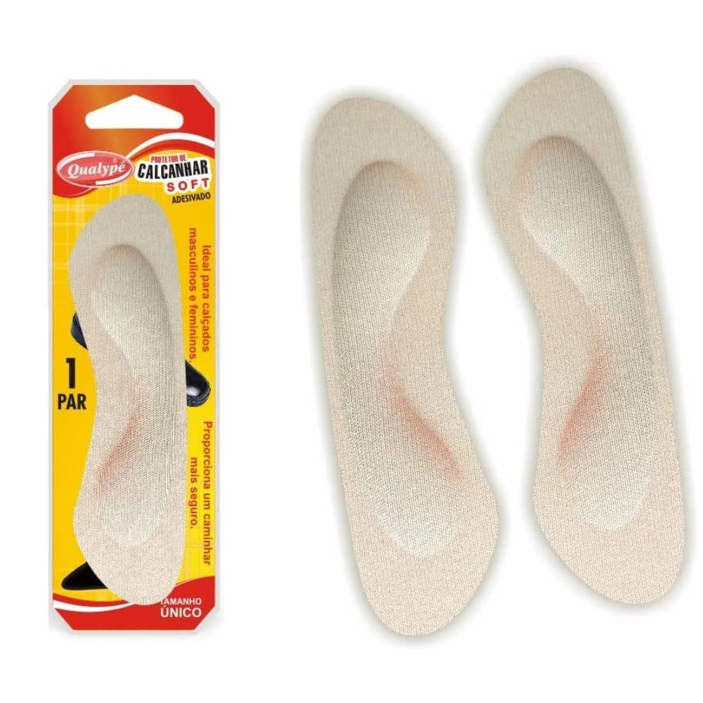 Calcanheira Qualype Calcanhar/calçado Soft Ades. Bege 1un