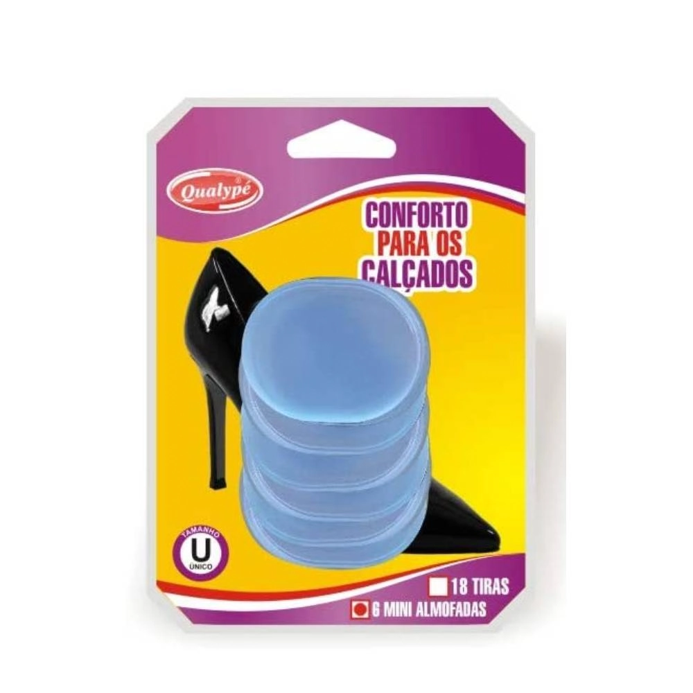 Separador De Dedos Qualype Mini Almofadas Adesivas Em Gel C/6 Protetores 1un