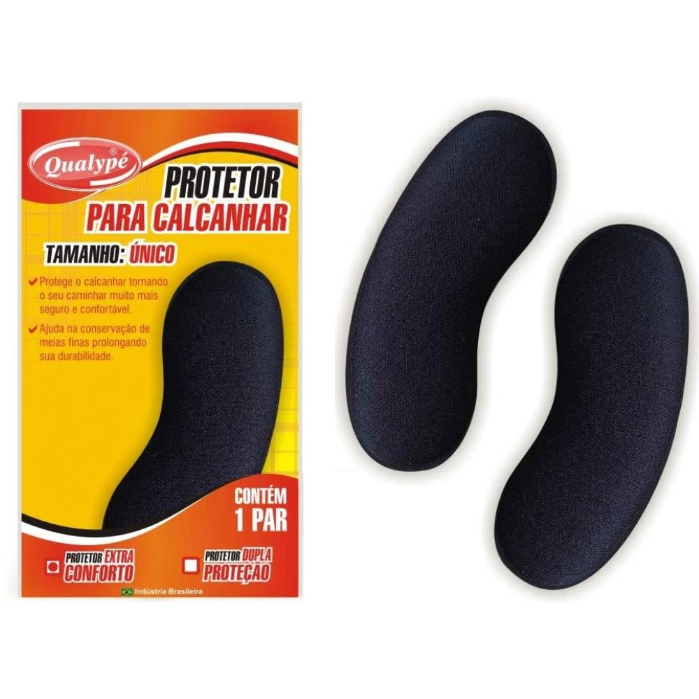 Calcanheira Qualype Extra Conforto Preto 1un