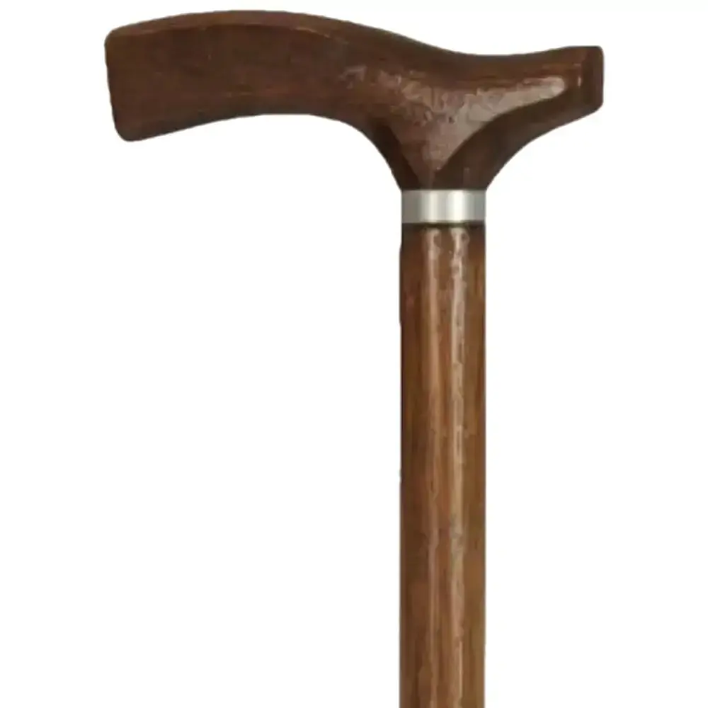 BENGALA DE MADEIRA TRADICIONAL CASTANHO COM ANEL T23 INDAIÁ
