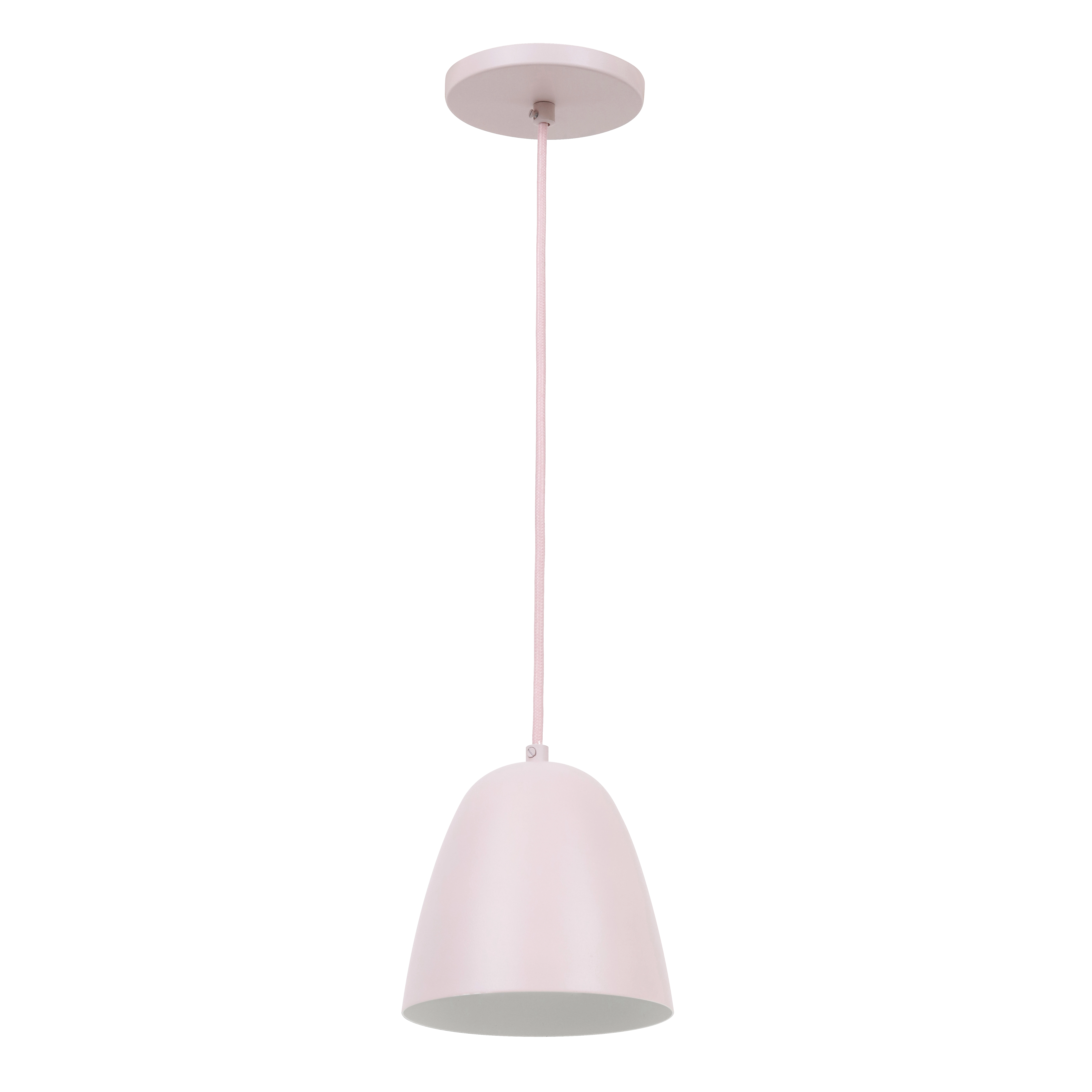 Pendente 1 Lâmpada Rosa Metal Luna Attena