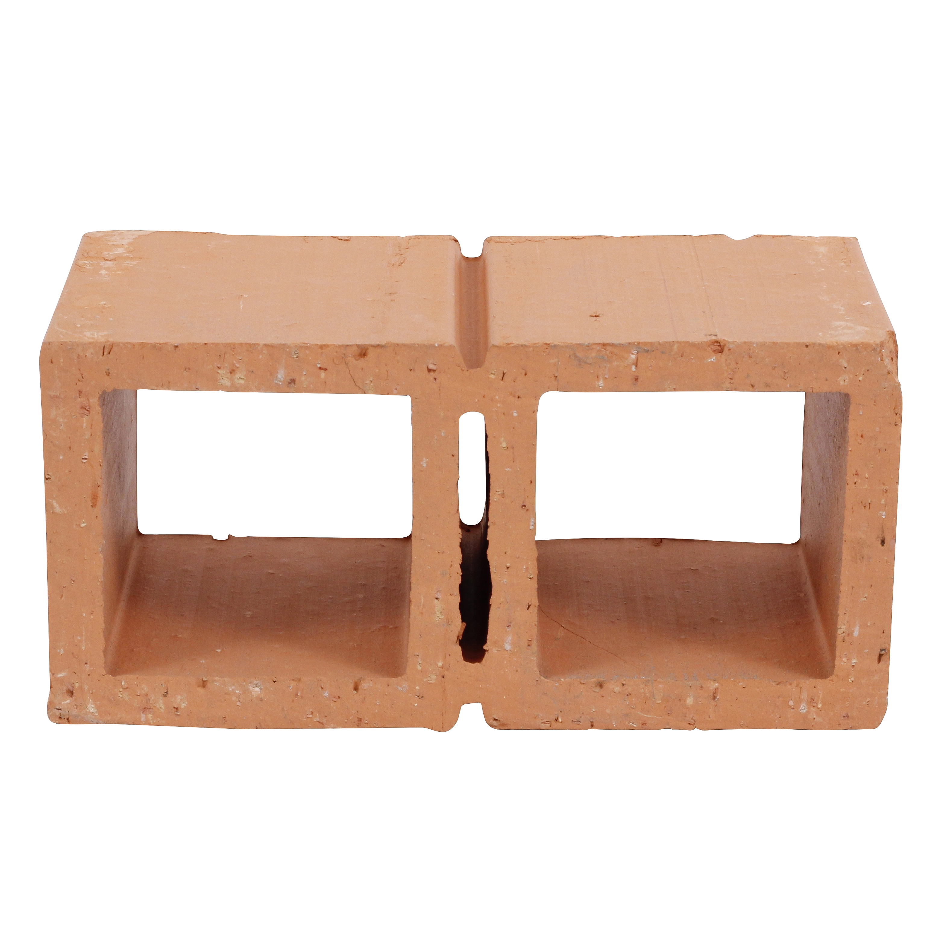 Cobogó Cerâmico Natural 11x21cm Rústico Cubo Cerâmica Martins