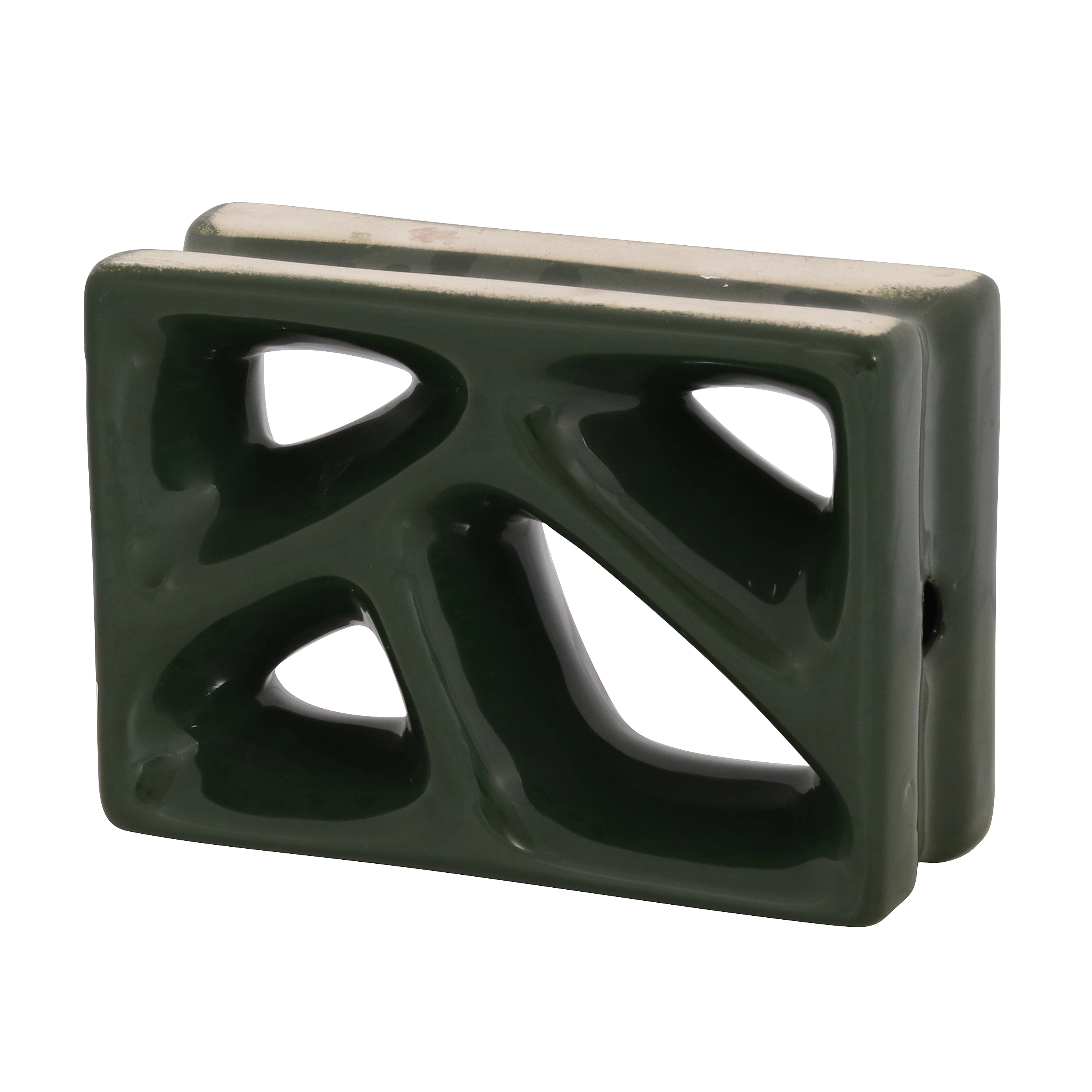 Cobogó Cerâmico Esmaltado Acetinado 16x23cm Verde Hortelã Rama Cerâmica Martins