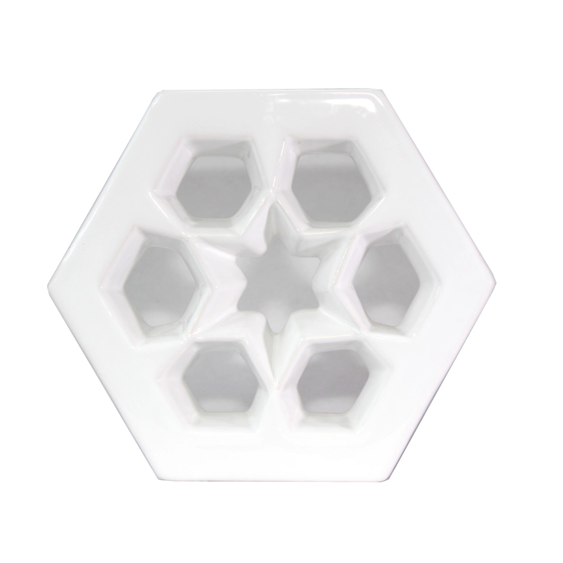 Cobogó Cerâmico Esmaltado 25x29cm Branco Musharabi Cerâmica Martins