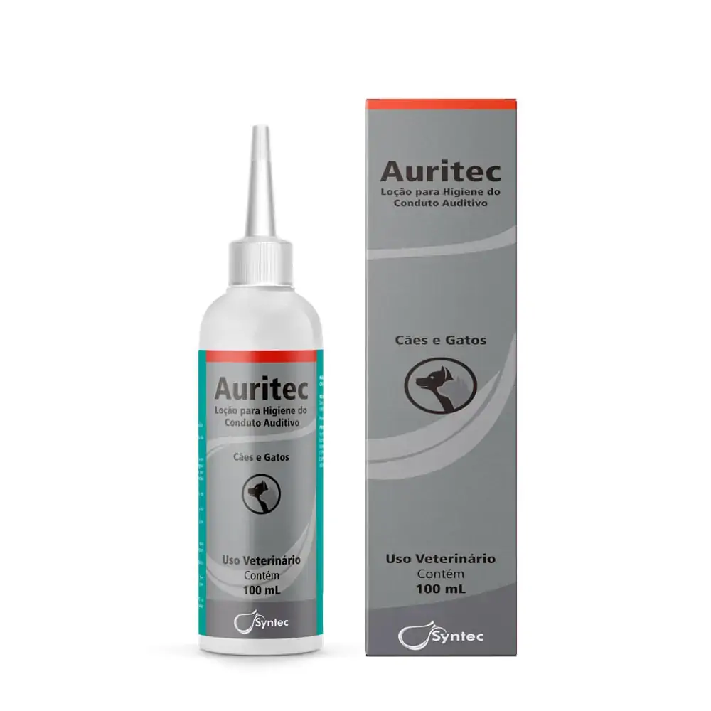 Auritec Higiene Orelha Cães E Gatos 100ml Syntec