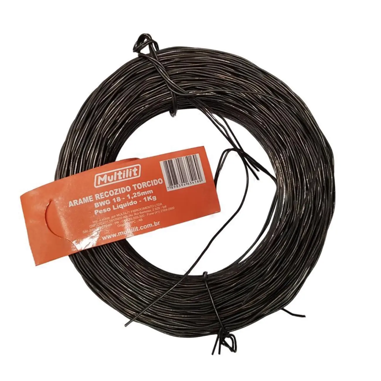 Arame Recozido Liso N18 1.24mm 1kg