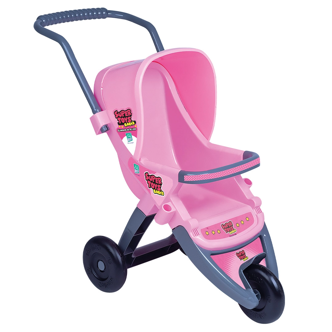 Carrinho 3 Rodas Rosa Ref 438 Super Toys
