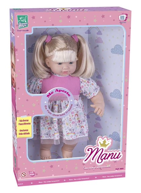 Boneca Manu Frases Sup.toys
