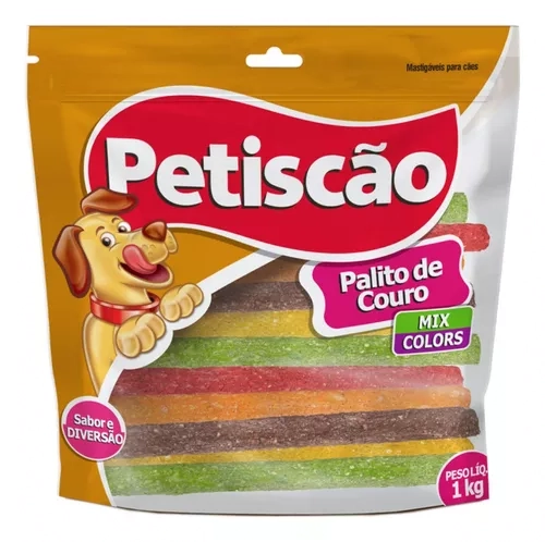 Palito Petiscao Couro Col.misto Pacote 1kg