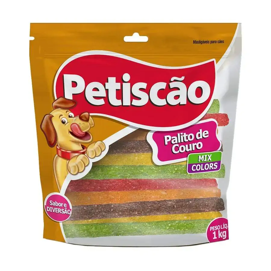 Palito Petiscao Couro Col.misto C/10unidade