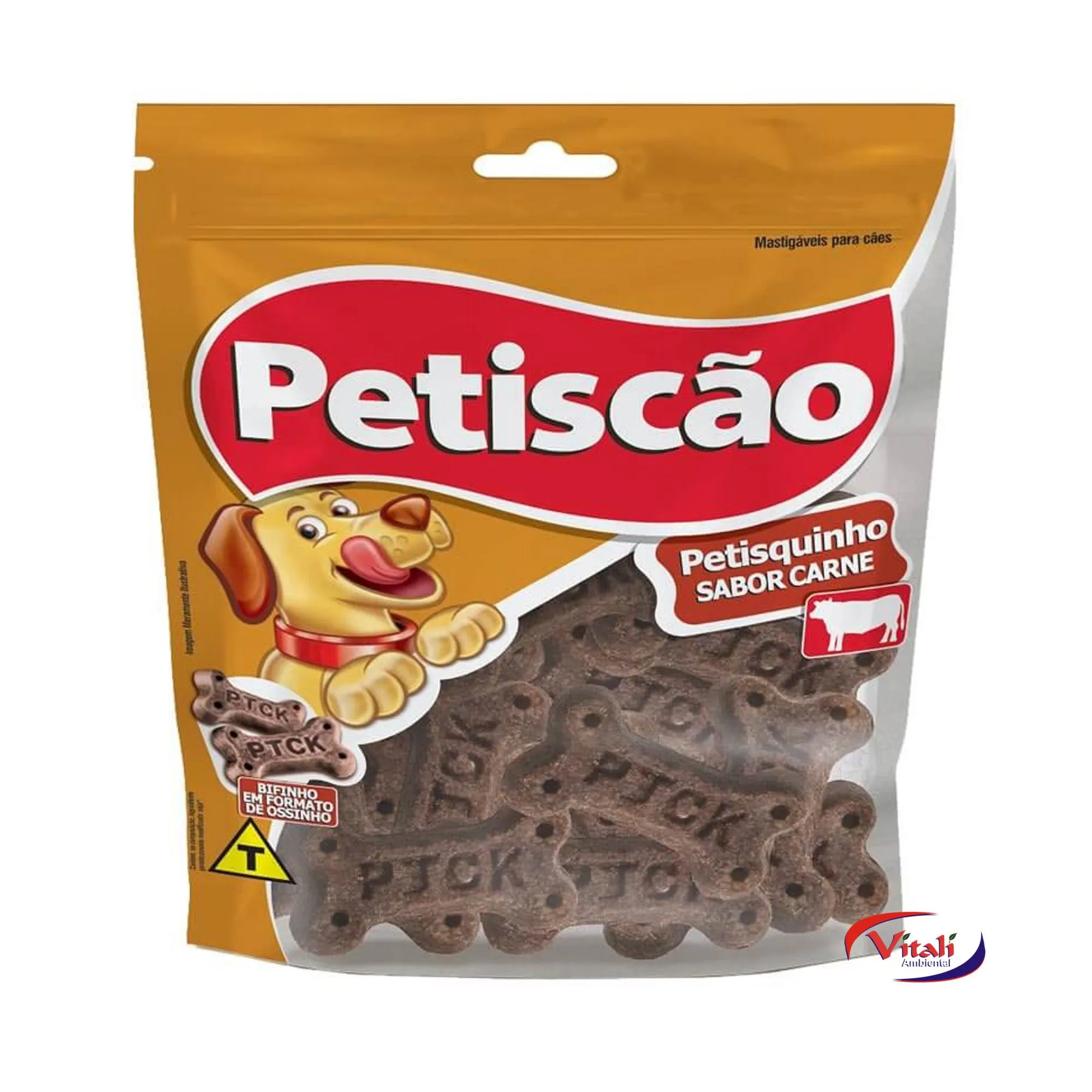Snack Petisquito Para Cães Sabor Carne 1kg