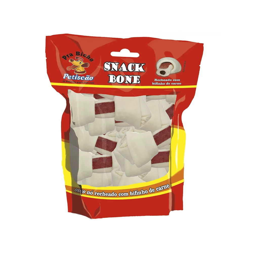 Osso Petiscão Para Cães Snack Bone Nó 5/6 500g