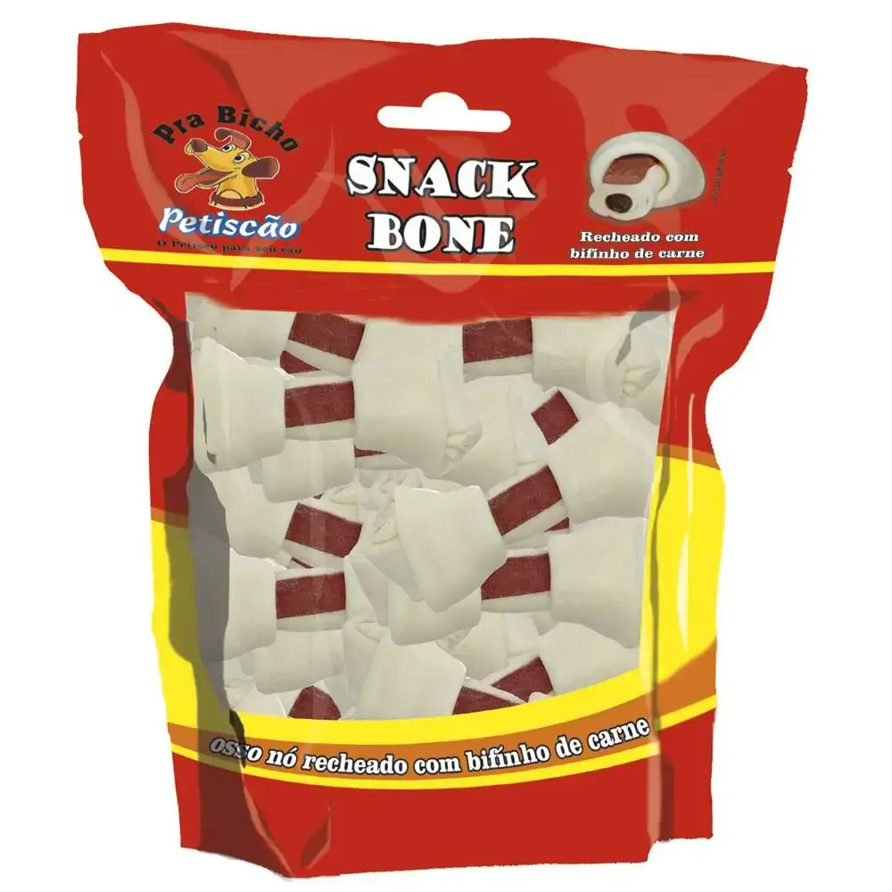 Osso Petiscão Para Cães Snack Bone Nó 500g