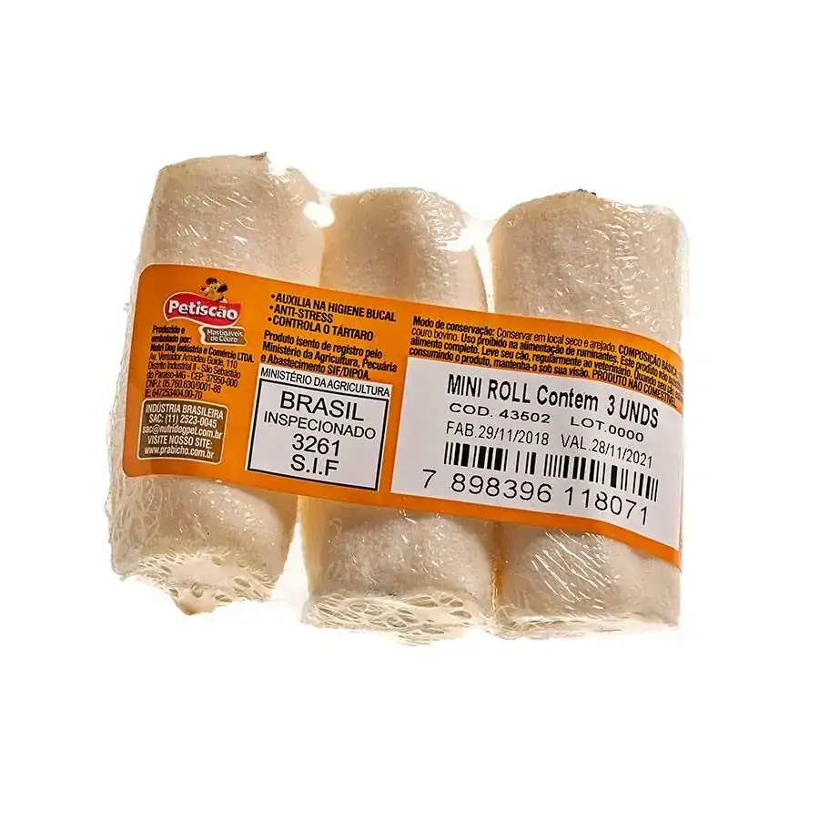 Osso.petiscao Roll Mini 3un Sh