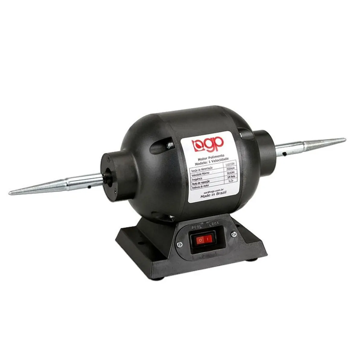 Motor Torno para Polimento 1 Velocidade - Nova OGP - Motor Torno para Polimento 1 Velocidade Bivolt