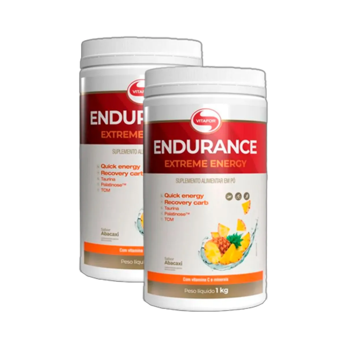 Kit 2X: Endurance Extreme Energy Abacaxi Vitafor 1000g