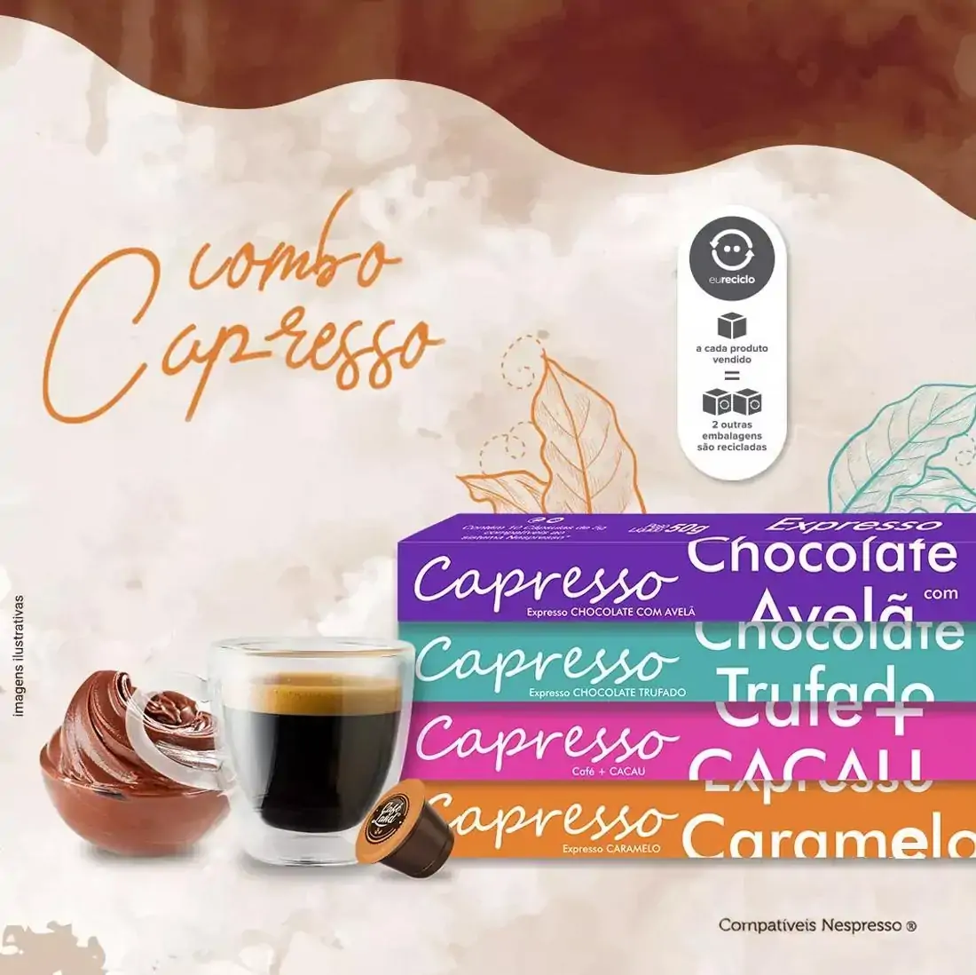 Café Gourmet Sabor Cacau Capresso 10un