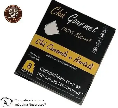 Chá Goumert Sabor Camomila E Hortelã 8 Cápsulas