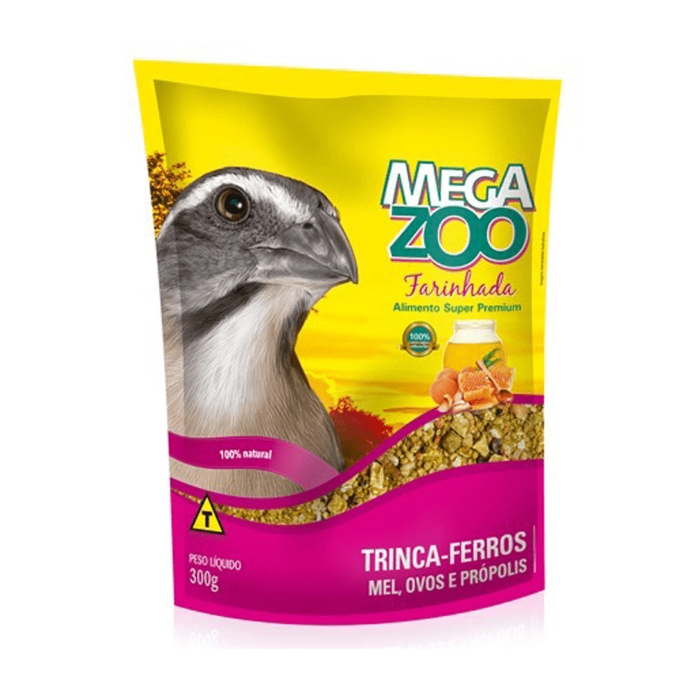 Ração Farinhada Megazoo Para Trinca De Ferro Sabor Mel E Ovos 300g