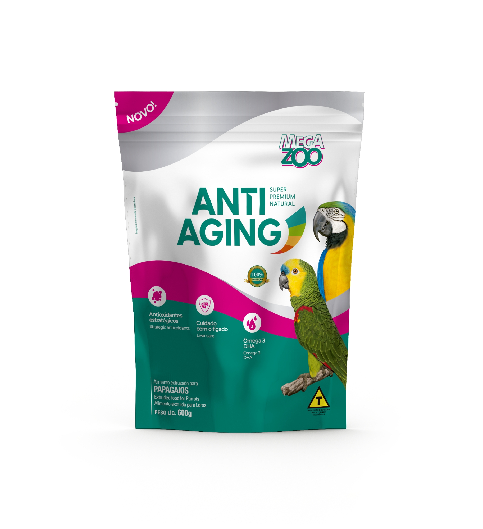 Megazoo Anti Aging Papagaios 600g