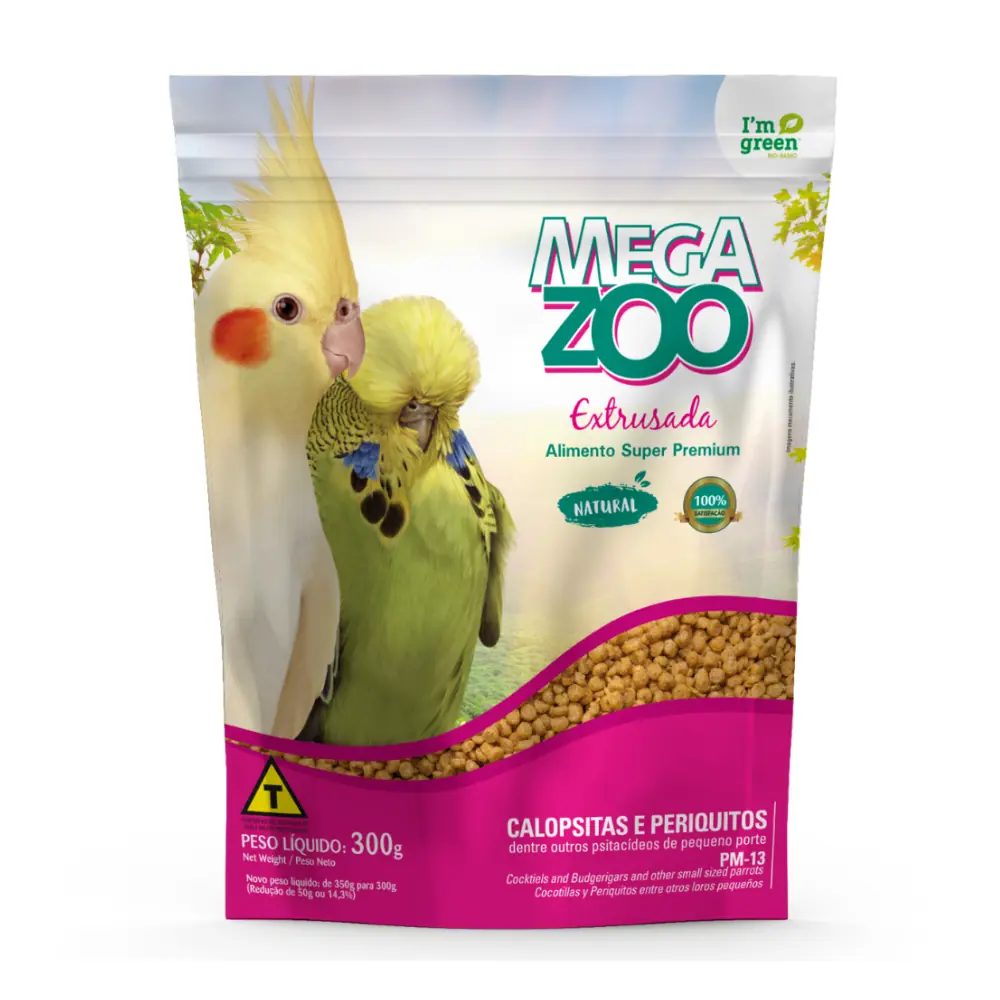 Megazoo Extrusada Calopsita E Periquito Pm13 300g