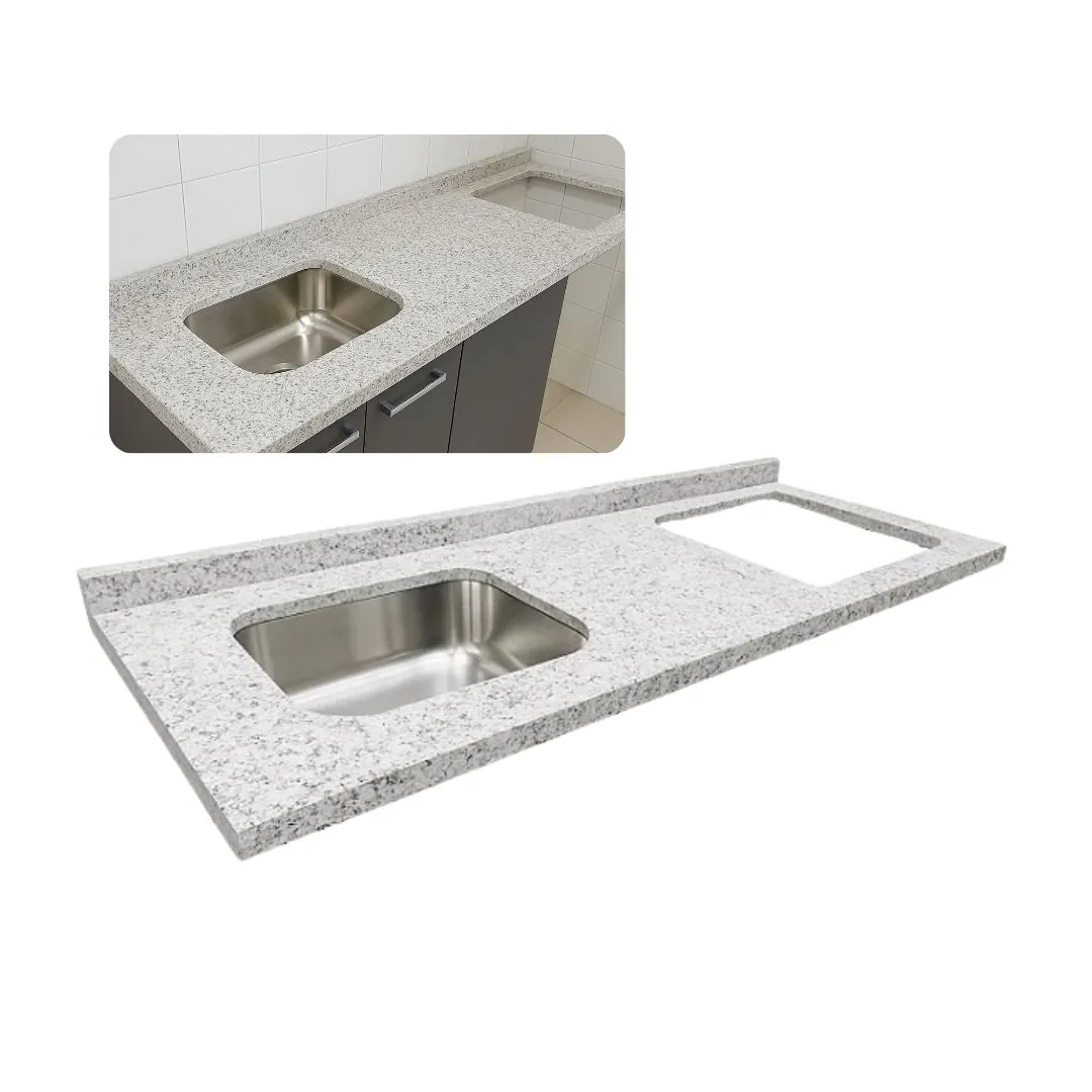 Pia Cozinha 180cm Granito Portinari Espaço P/ Cooktop E Cuba Portinari