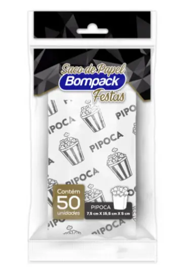 Saco Papel Pipoca Bompack 50un 29147 Embrast