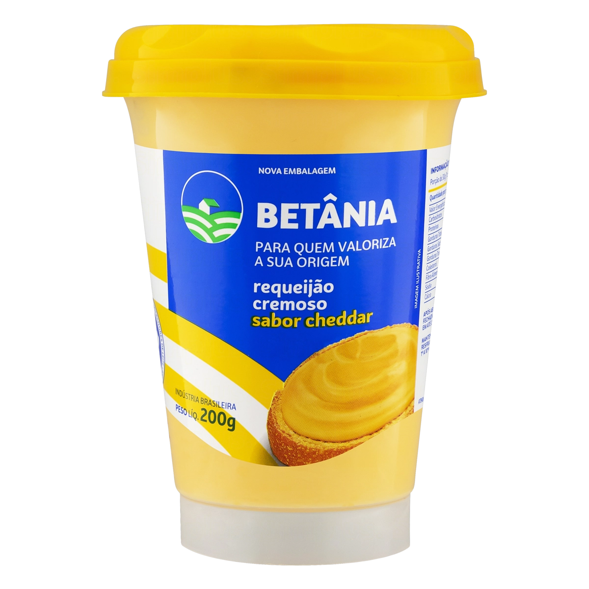 Requeijão Cremoso Cheddar Betânia Copo 200g