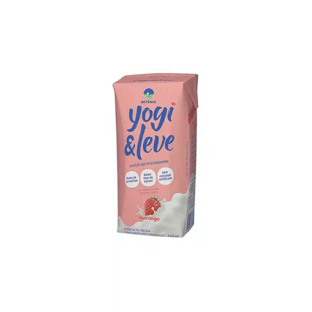 Bebida Láctea Morango Betânia Yogi Leve Caixa 200ml